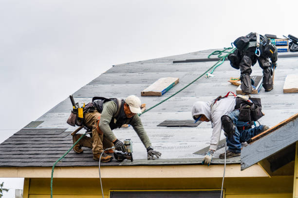 Professional Storm Damage Roof Repair technician working in High Bridge, WA